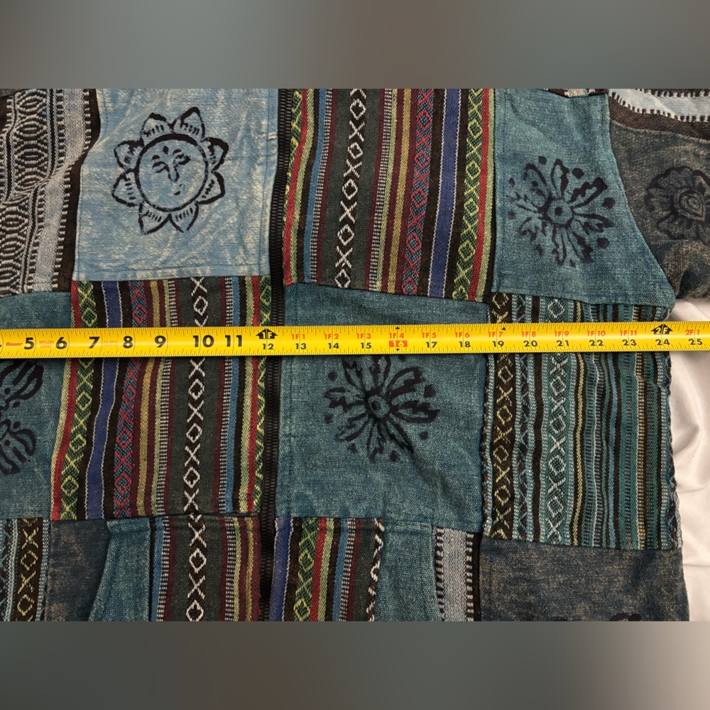 Multicolor Patchwork Hooded Jacket - image 6